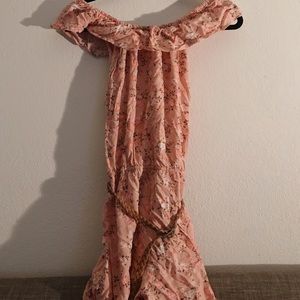 floral off the shoulder romper